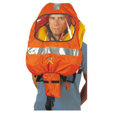 Splash guard hood for inflatable lifejackets - Veleria San Giorgio