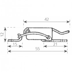 Stainless steel lock without padlock hole 2