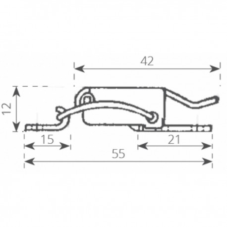 Lås i rostfritt stål utan hål för hänglås
