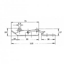 Stainless steel lock with hole for padlock 2