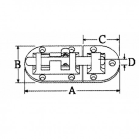 Bult i rostfritt stål AISI 316 med vibrationsdämpande bussning