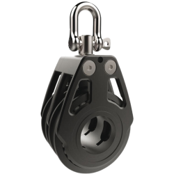 Lewmar Racing 80 Heavy-Duty dubbel draaibaar blok, 14 mm diameter
