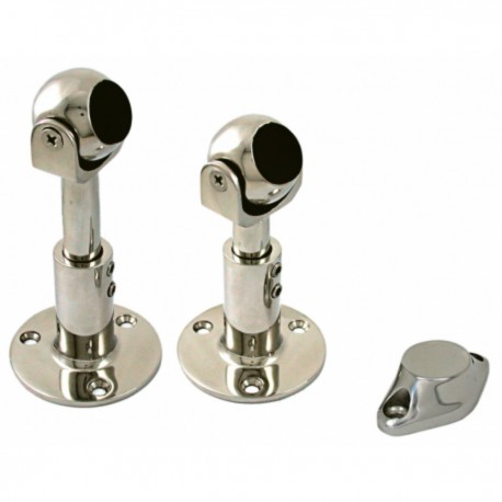 Adjustable and telescopic magnetic doorstop in stainless steel AISI 316