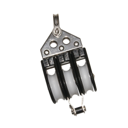 Trippelblock Ø 12 mm. med becket och kulor - Viadana