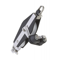 Double fiddle block Ø 12 mm. with pulley block, becket and balls - Viadana