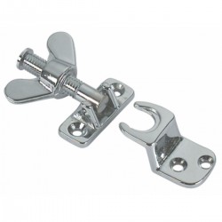 Chromed brass porthole and door stop