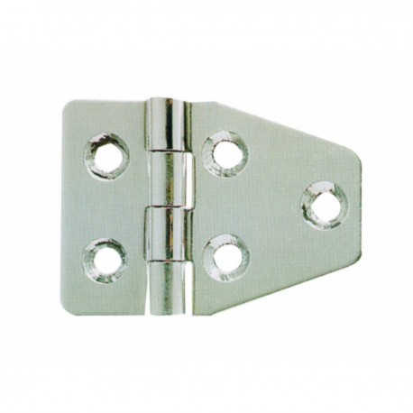 Mirror polished stainless steel hinges - Dimensions 55 x 40 mm.