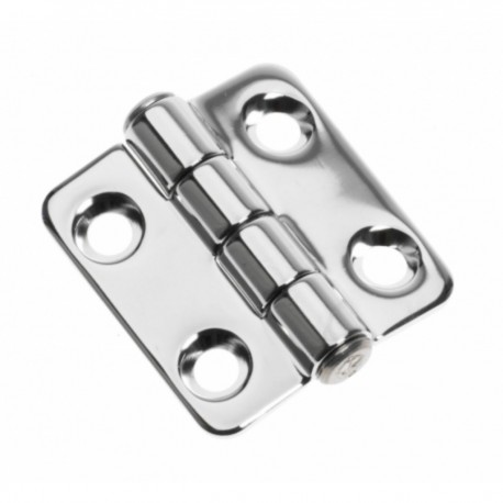 Mirror polished hinge in AISI 316 stainless steel - Dimensions 40 x 38 mm.
