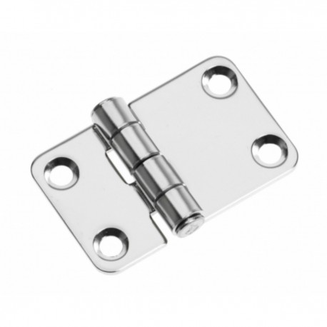 Mirror polished hinge in AISI 304 stainless steel - Dimensions 58 x 37 mm.