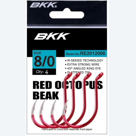BKK Red Octopus Beak N.6/0 red fishing hook