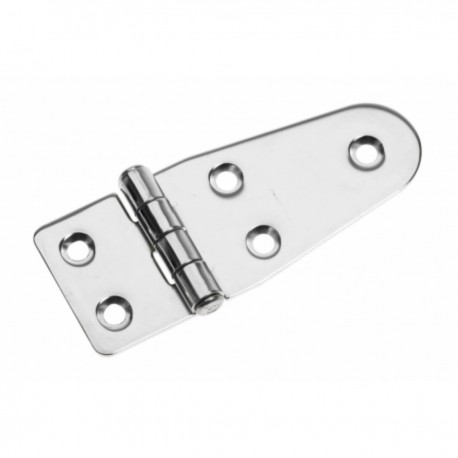 Mirror polished hinge in AISI 316 stainless steel - Dimensions 100 x 40 mm.