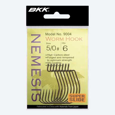 BKK Nemesis Worm Hook N.5/0 offset hook wide-gap