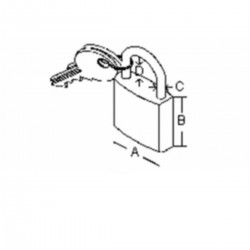 RVS hangslot met korte beugel - Marine-serie 2