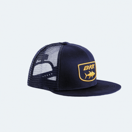 BKK Tuna Snapback Hat with Flat Visor Blue