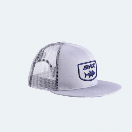 BKK Tuna Snapback Hat with flat visor grey