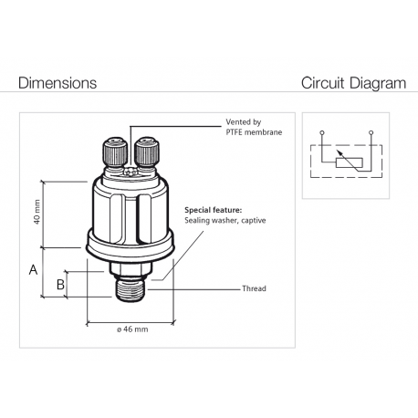 Pressure transmitter 10bar a2