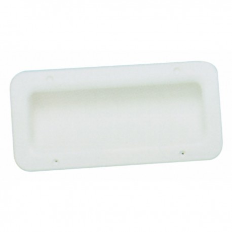 Recessed white PVC handle