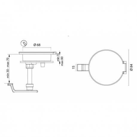 Verstelbare trekplaat met vloerlift