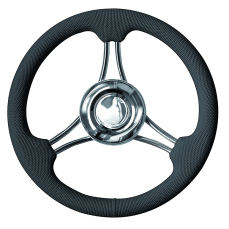 T22 steering wheel Ø 350 mm. with soft plastic handle - Savoretti