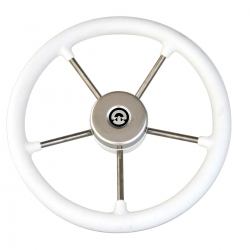 VR02 steering wheel Ø 350 mm. with soft plastic handle - Riviera
