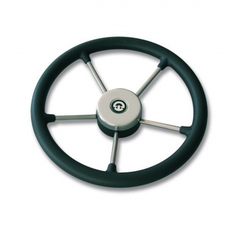 VR02 steering wheel Ø 350 mm. with soft plastic handle - Riviera