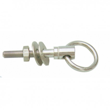 Eyebolt with AISI 316 stainless steel ring complete with nut and washers
