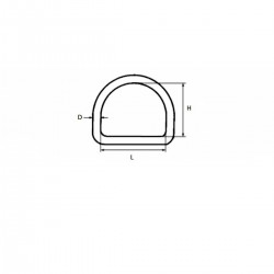 D-ring van roestvrij staal 2