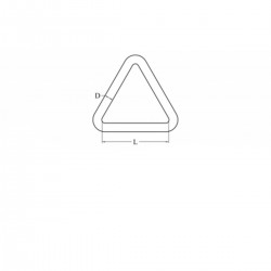 Aisi 316 ruostumattomasta teräksestä valmistettu kolmio 2