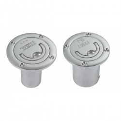 Kromattu messinkikorkki kahva-aukolla