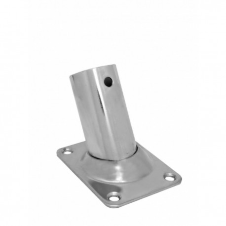 Stainless steel fittings with inclined rectangular base