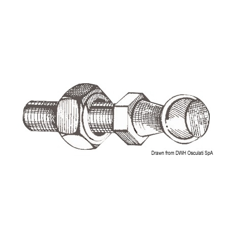 Steel ball for gas spring snap-in mounting