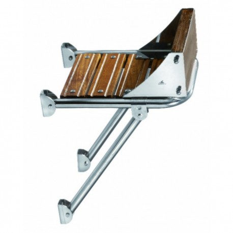 Deck for inflatable boats in stainless steel and marine wood
