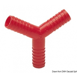 Nylon Y-fitting for water pipes