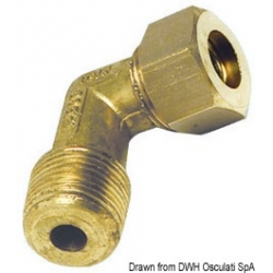 Brass compression fitting for copper pipe with Biconus seal Brass