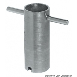 Galvanized steel tool for quick assembly of both brass and stainless steel sea drains