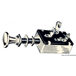 3-position switch, chrome-plated brass panel.