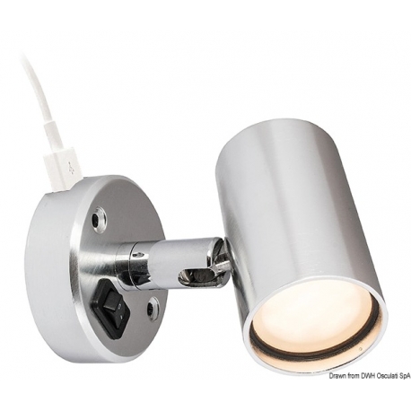 BATSYSTEM Tube LED spotlight, with USB socket (excluding 13.867.05)