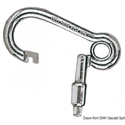 Stainless steel carabiner with outward opening