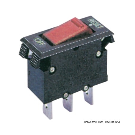 Thermal resettable rocker switch