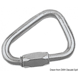 Delta carabiner with screw opening