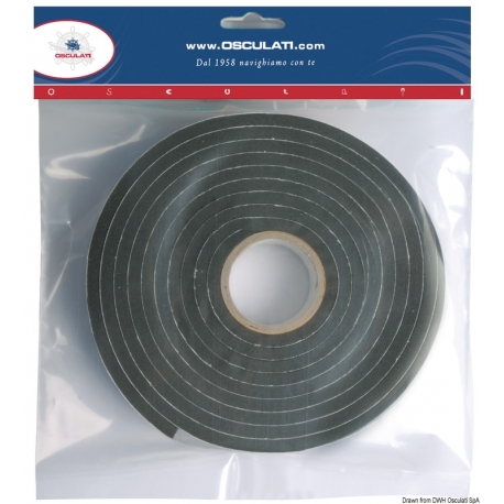 Self-adhesive tape for porthole seals, manholes, windows etc.