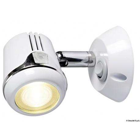 LED spotlight with brass joint