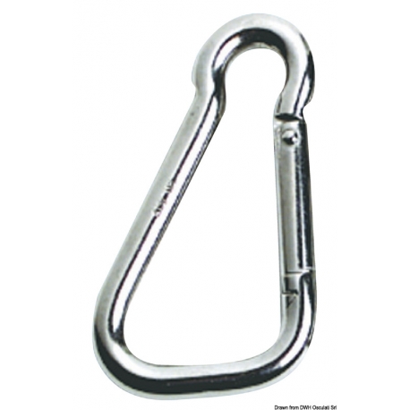 Stainless steel carabiner with large opening