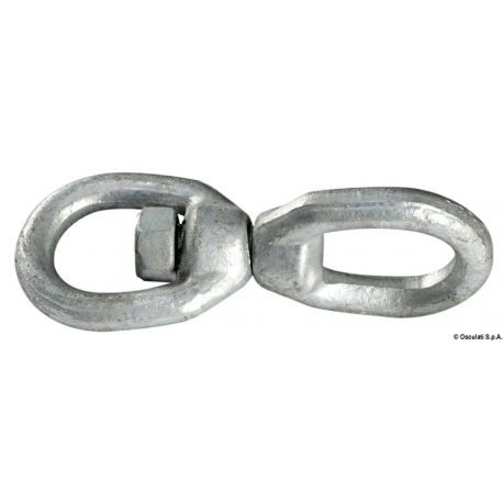 Galvanized steel swivel for anchor chain and buoy