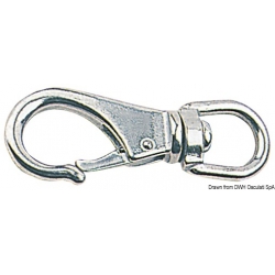Stainless steel carabiner with swivel