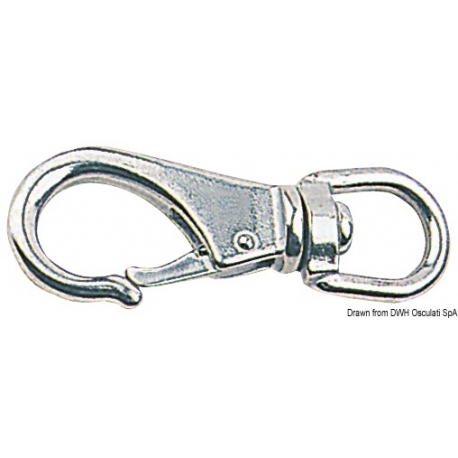 Stainless steel carabiner with swivel