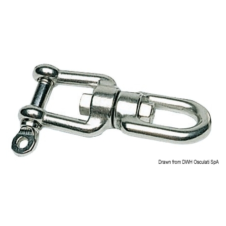 Mirror polished AISI 316 stainless steel swivel