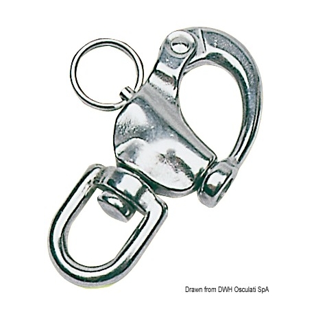 Stainless steel snap hook for spinnaker, halyards and various uses