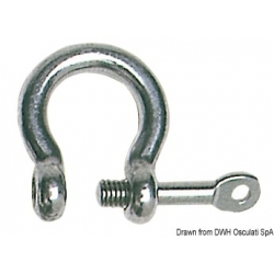 Zither shackle with unmissable axle