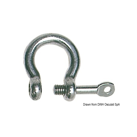 Zither shackle with unmissable axle